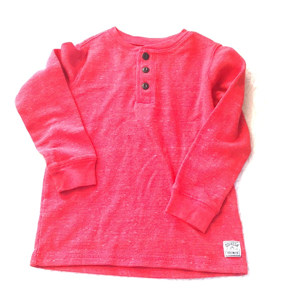 Boys Long sleeve layering top (coral color)
